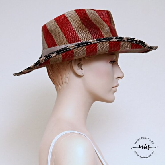 Cody James American Flag Straw‎ Cowboy Drifter Hat main image 5